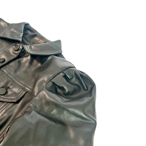 Like New Truth By Republic Black Faux Leather Jacket in Small - Picture 5 of 8